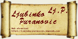 Ljubinko Puranović vizit kartica